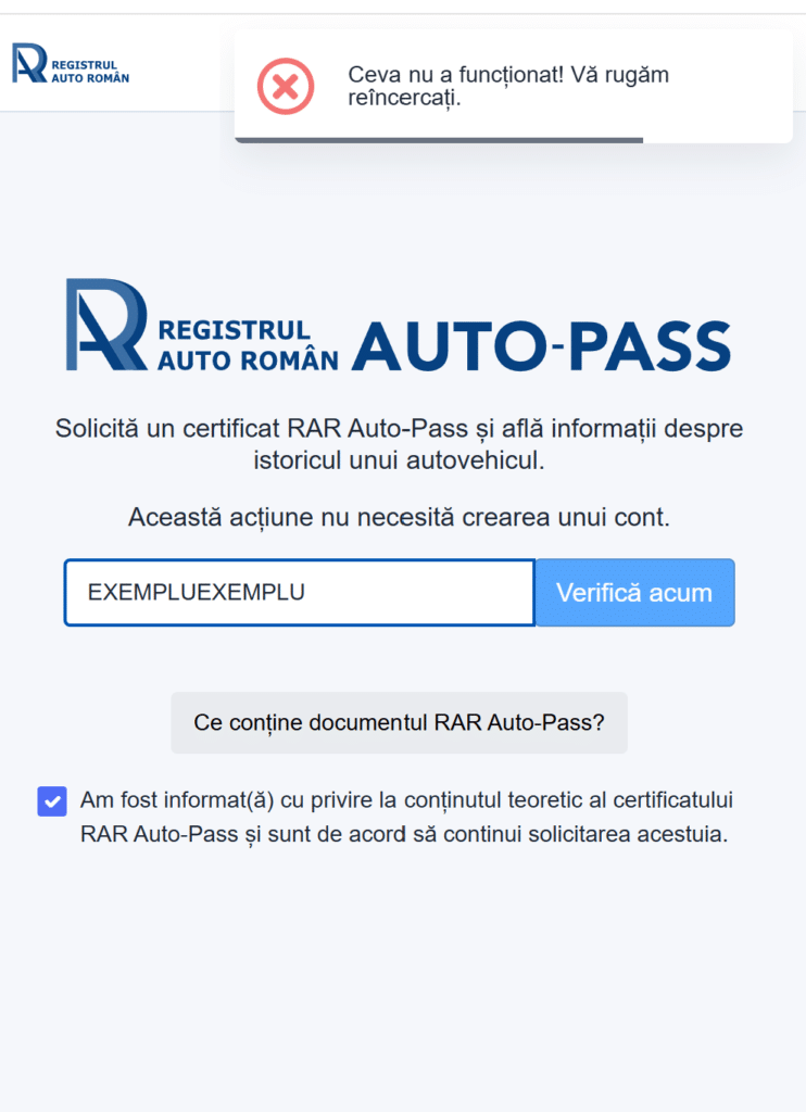 https://apps.rarom.ro/autopass-client/payment-process site nefunctional
