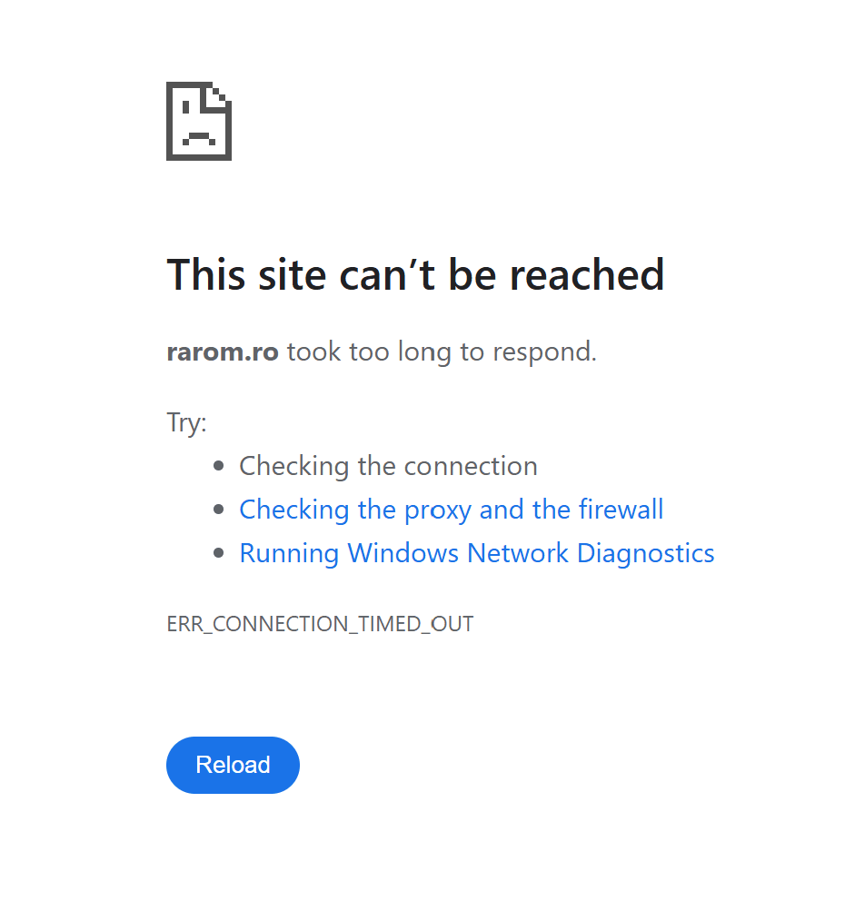 site rarom.ro nefunctional, site rarom.ro cazut